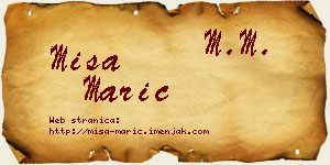 Miša Marić vizit kartica